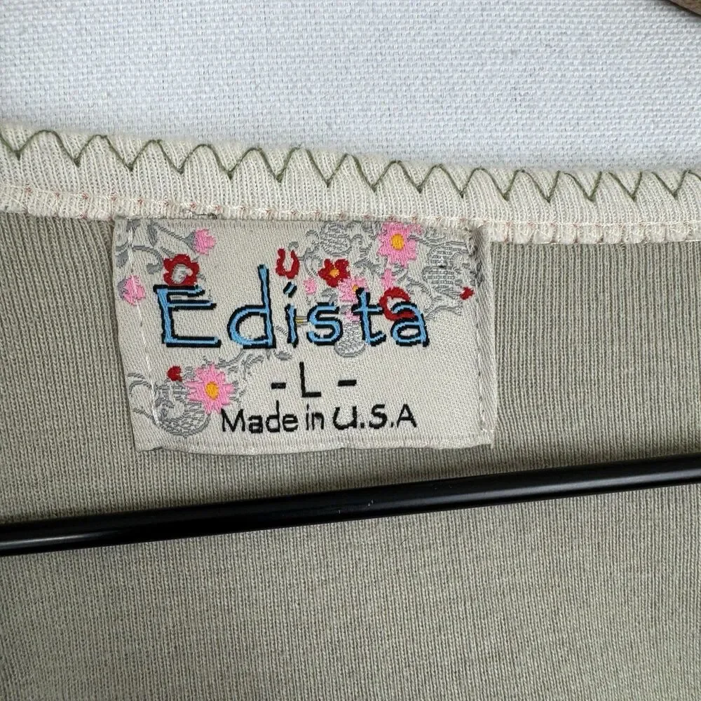 Vtg 90s‎ Lace Top Womens Large Pastel Pink Blue Phoebe Friends Festival Boho USA - Picture 11 of 16